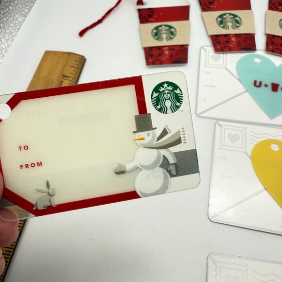 Lot of 11 Starbucks Cards Mini & Die Cut Specialty Holiday Cards – HTF - Picture 11 of 12